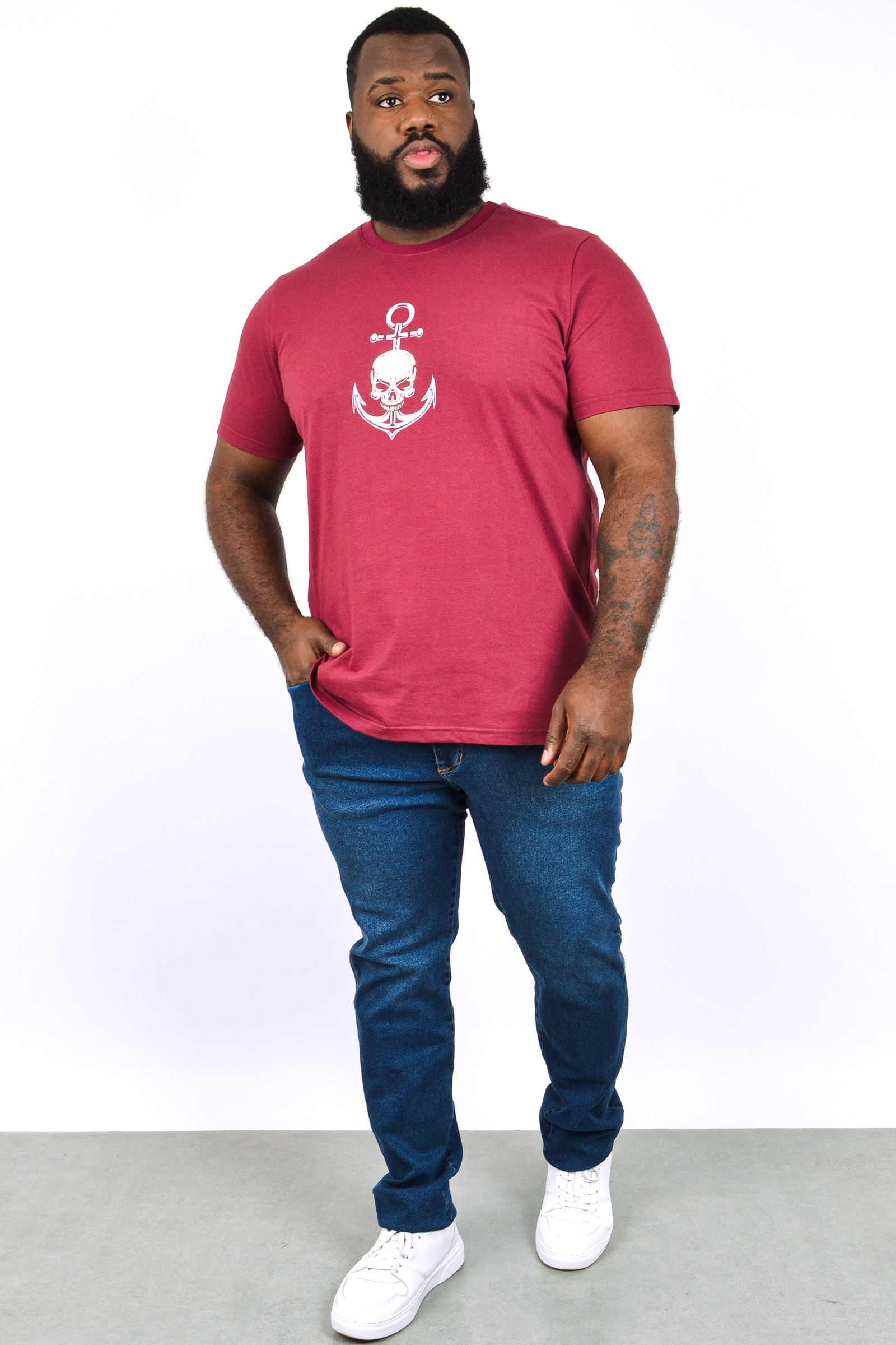 Camiseta masculina malha estampa 'caveira'_0036_2